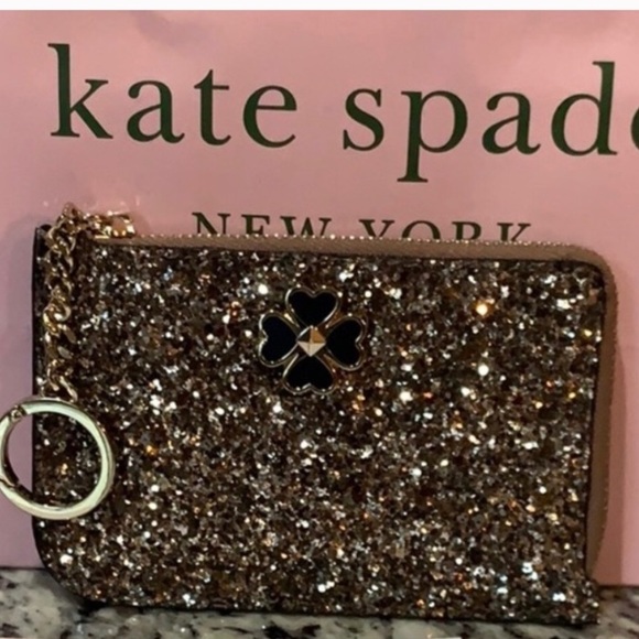 Accessories - NWT Kate Spade Glitter Card Case Wallet